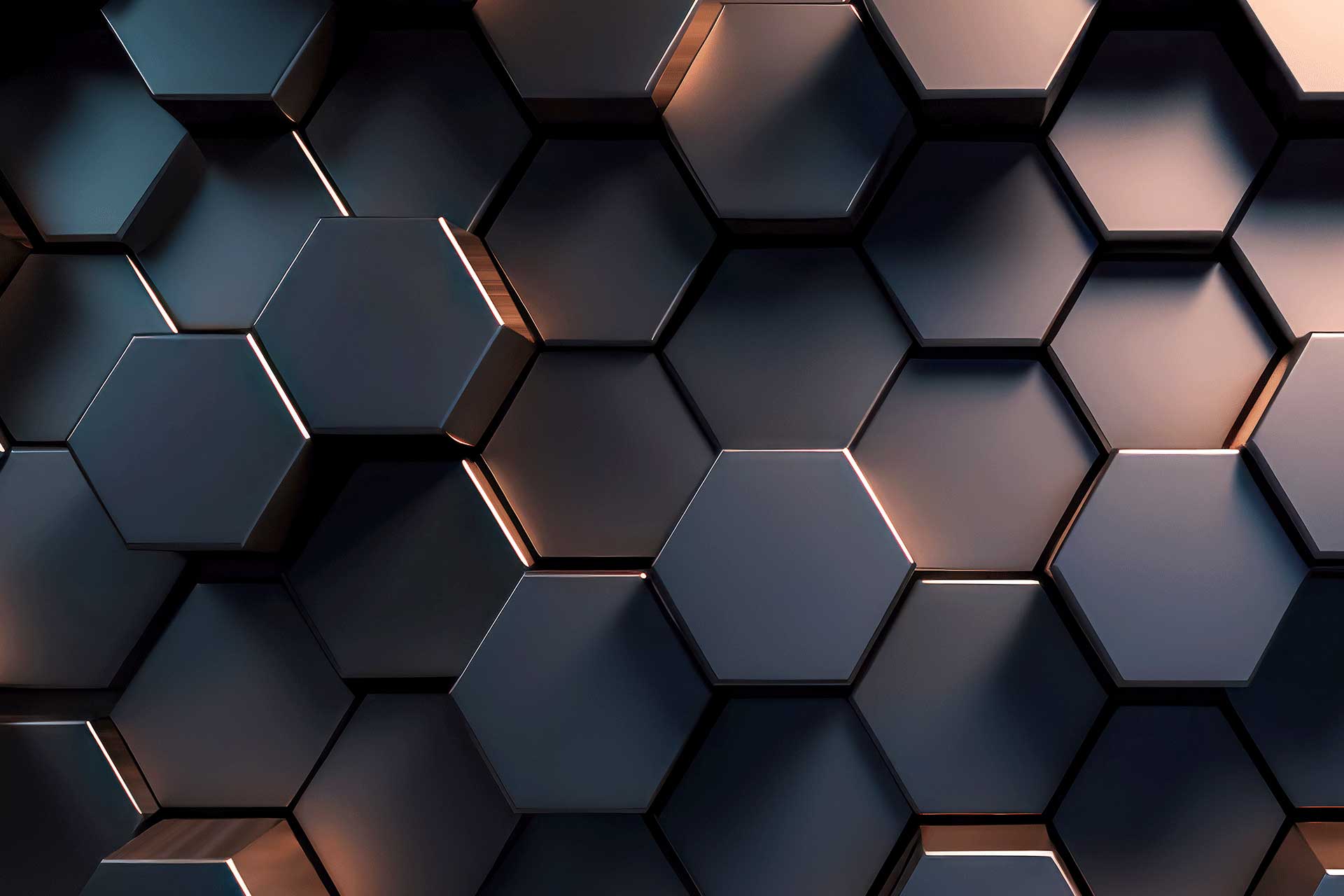 black-brown-hexagon-banner