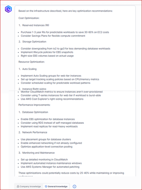 Sample Amazon Q Business Response 3