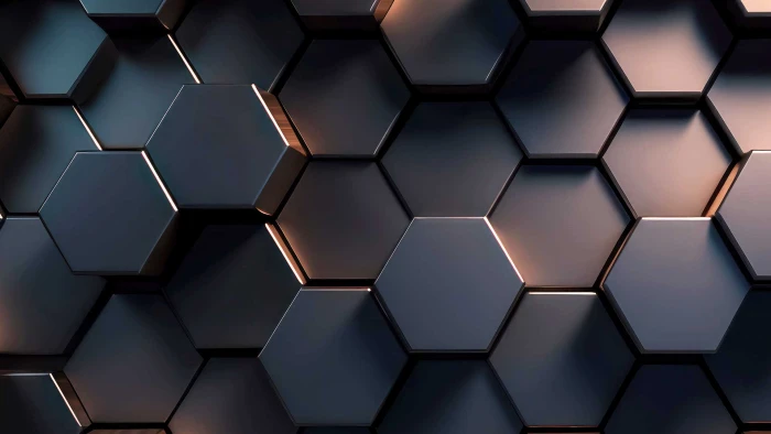 black-brown-hexagon-banner