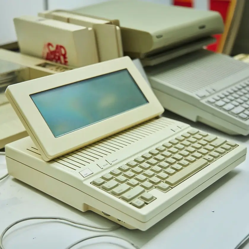 Vintage 1980s portable laptop