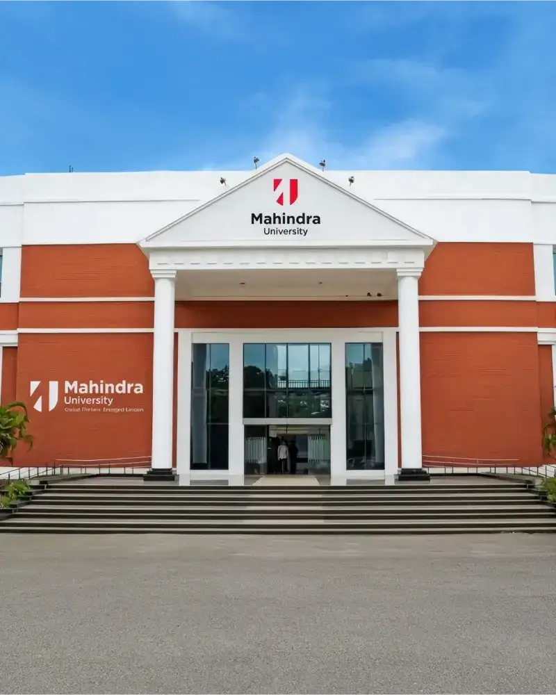 Mahindra University building entrance