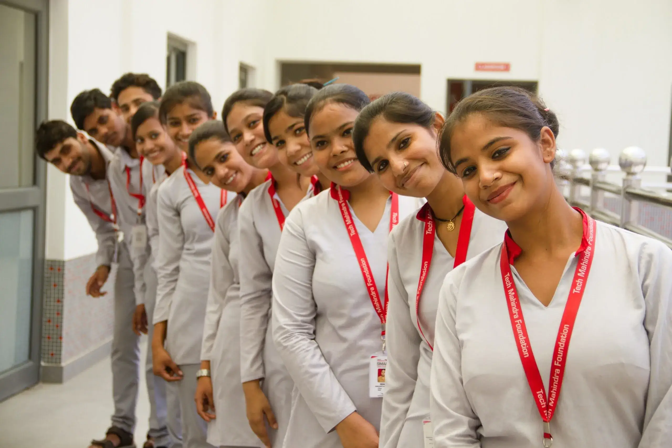 Smiling Tech Mahindra Foundation students